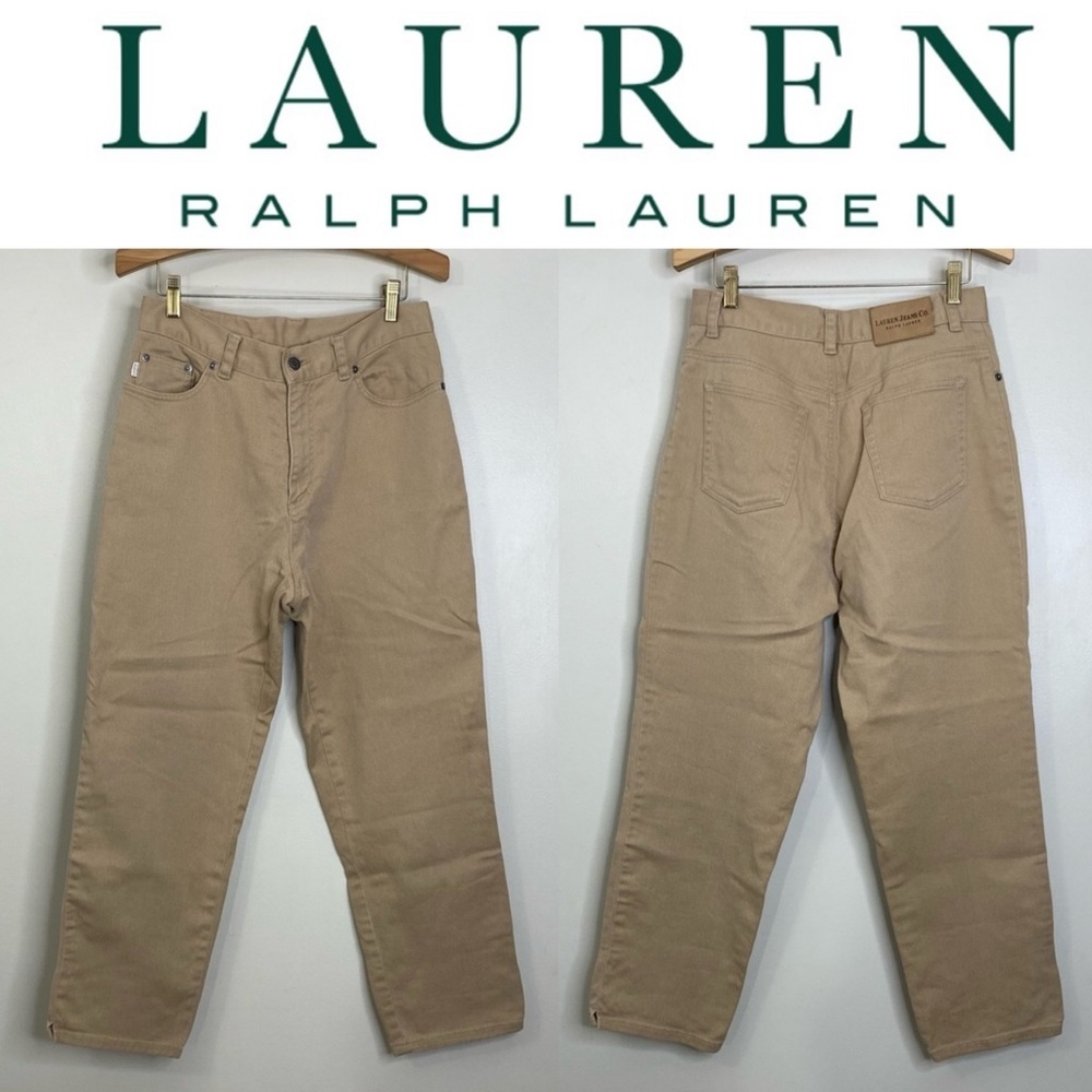 LAUREN JEANS CO RALPH LAUREN GREEN LABEL PETITE MID RISE CAPRI PANTS 8P